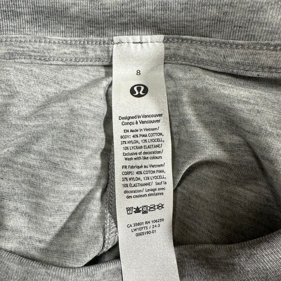 Lululemon All Yours Tee Dress Grey Women's Size 8 New With Tags Condition - Picture 4 of 8